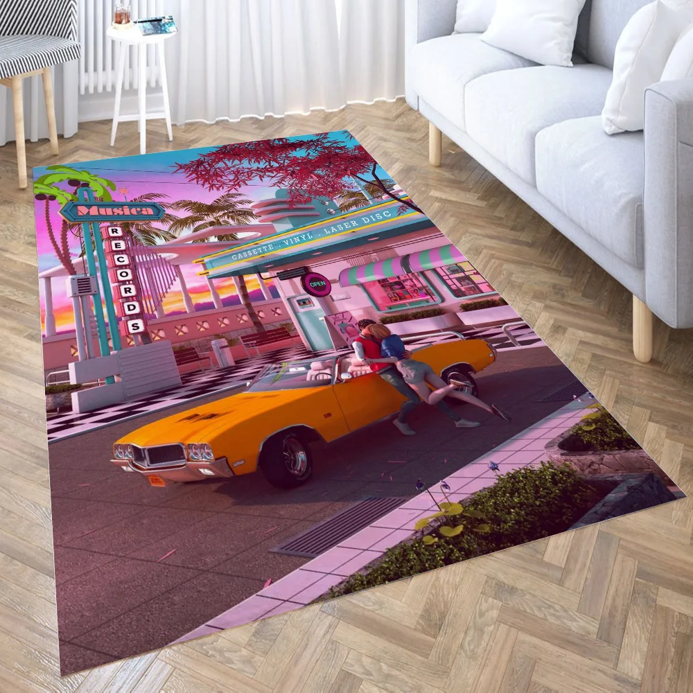 

First Kiss 80s Nostalgia 3D Printing Room Bedroom Anti-Slip Plush Floor Mats Home Fashion Carpet Rugs New Dropshipping