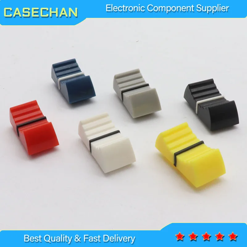 12 шт., скользящий потенциометр, задняя крышка/отверстие 4 мм, цвет/длина 24 мм, высота 10 мм, Длина 11 мм, квадратные ручки, крышка s, выключатель, задняя крышка