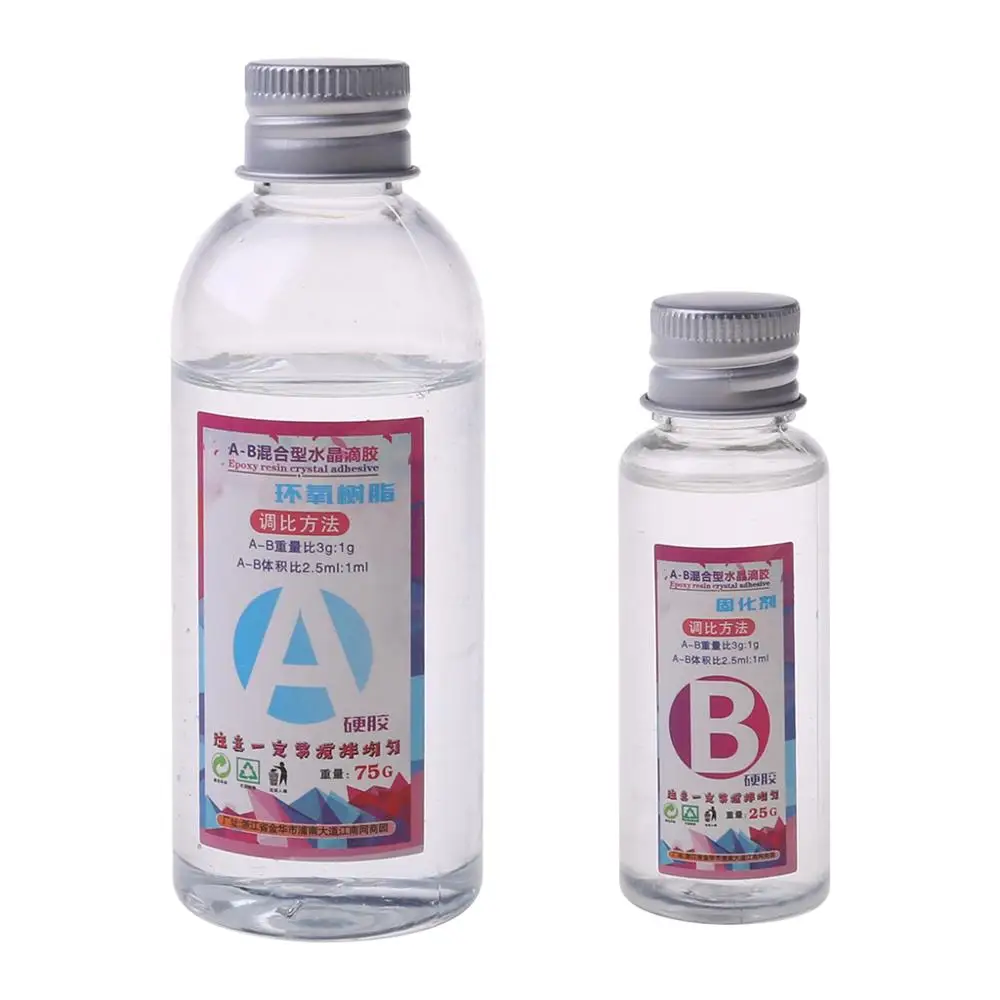1 Набор AB Клей чехол прозрачная смола высококлейкая эпоксидная фотоинструменты