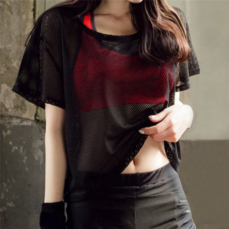 

Women Fashion Casual Quick Dry Sport Fitness Female Running Shirt Clothes Short Sleeve T-Shirt Workout Exercises Tops