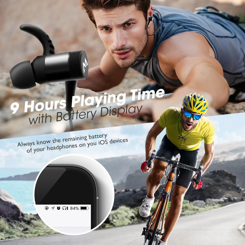 Оригинальные Беспроводные спортивные магнитные наушники Mpow с Bluetooth 4 1