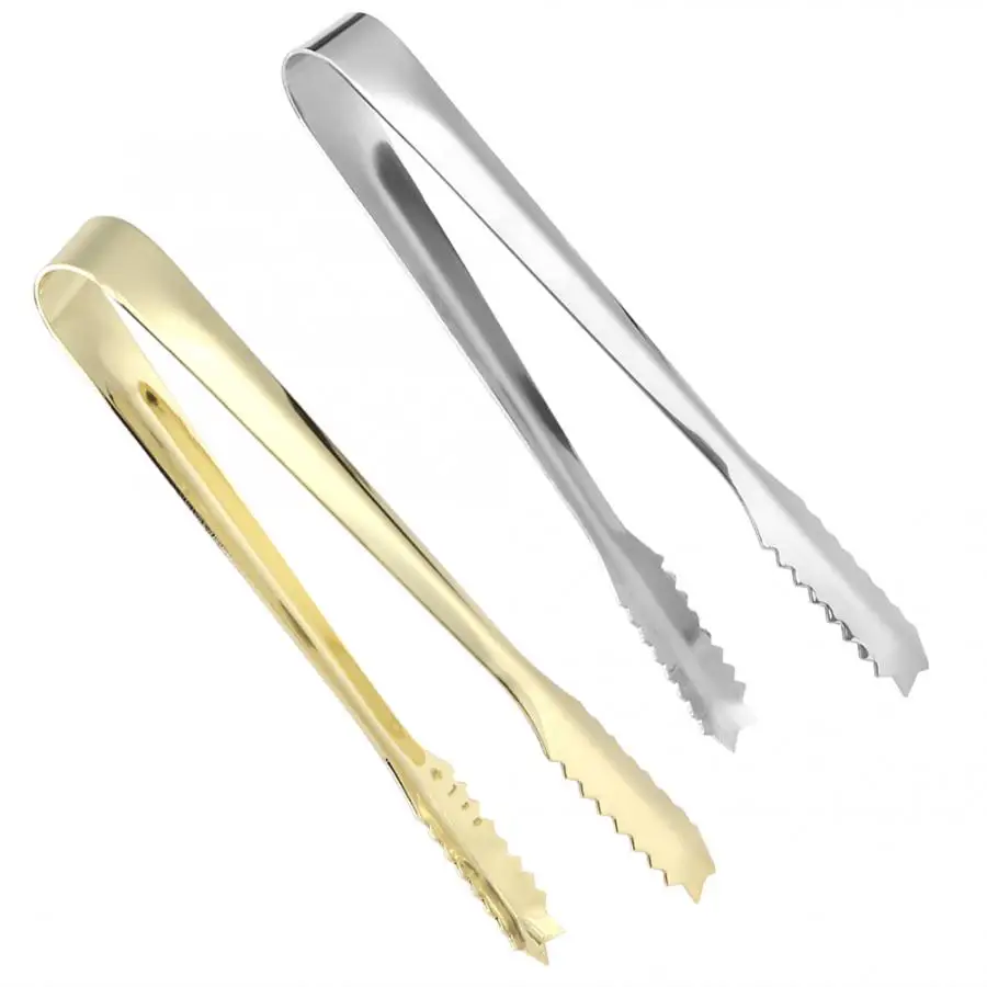 304 Stainless Steel Sugar Ice Pastry Cooking Gold Silver Color Clip Clamp Salad BBQ Tong Bar Tools | Дом и сад