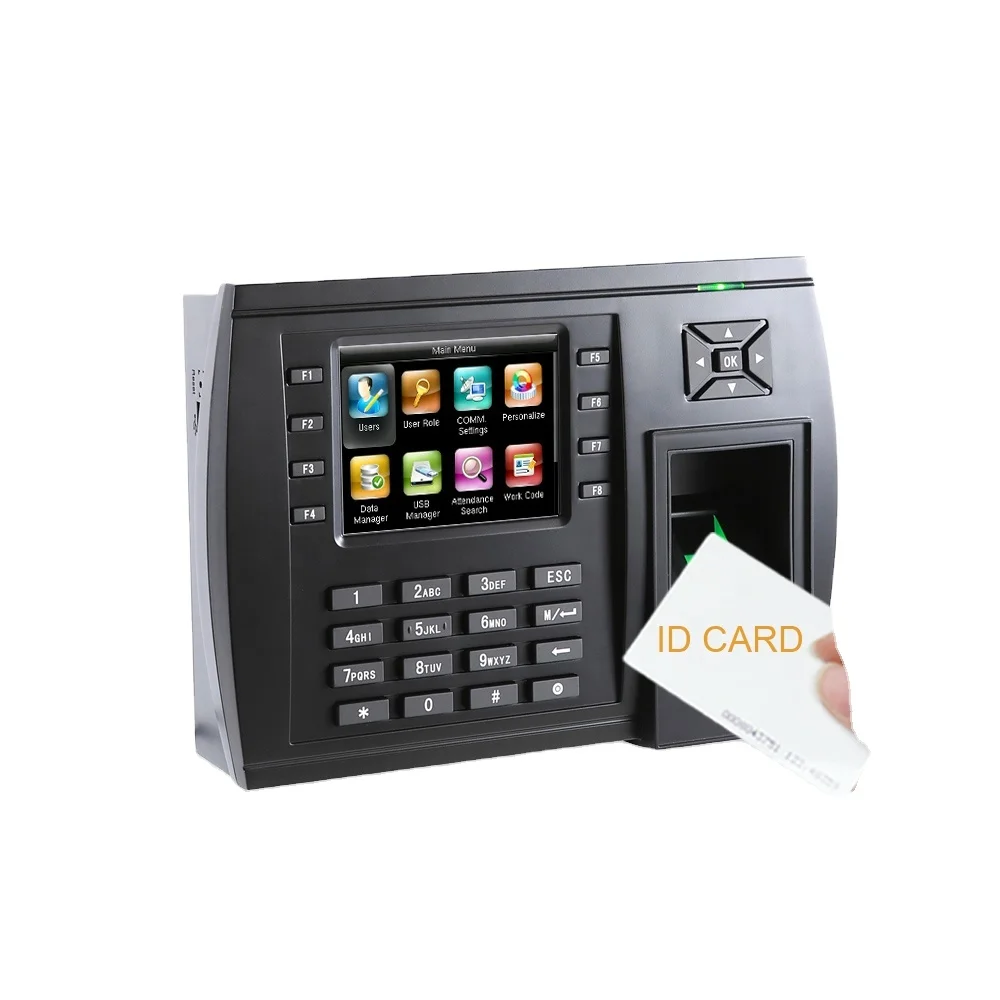 

ID Card Reader 125HKz and Fingerprint Reader Time Attendance Machine with WIFI, TCP/IP and USB host