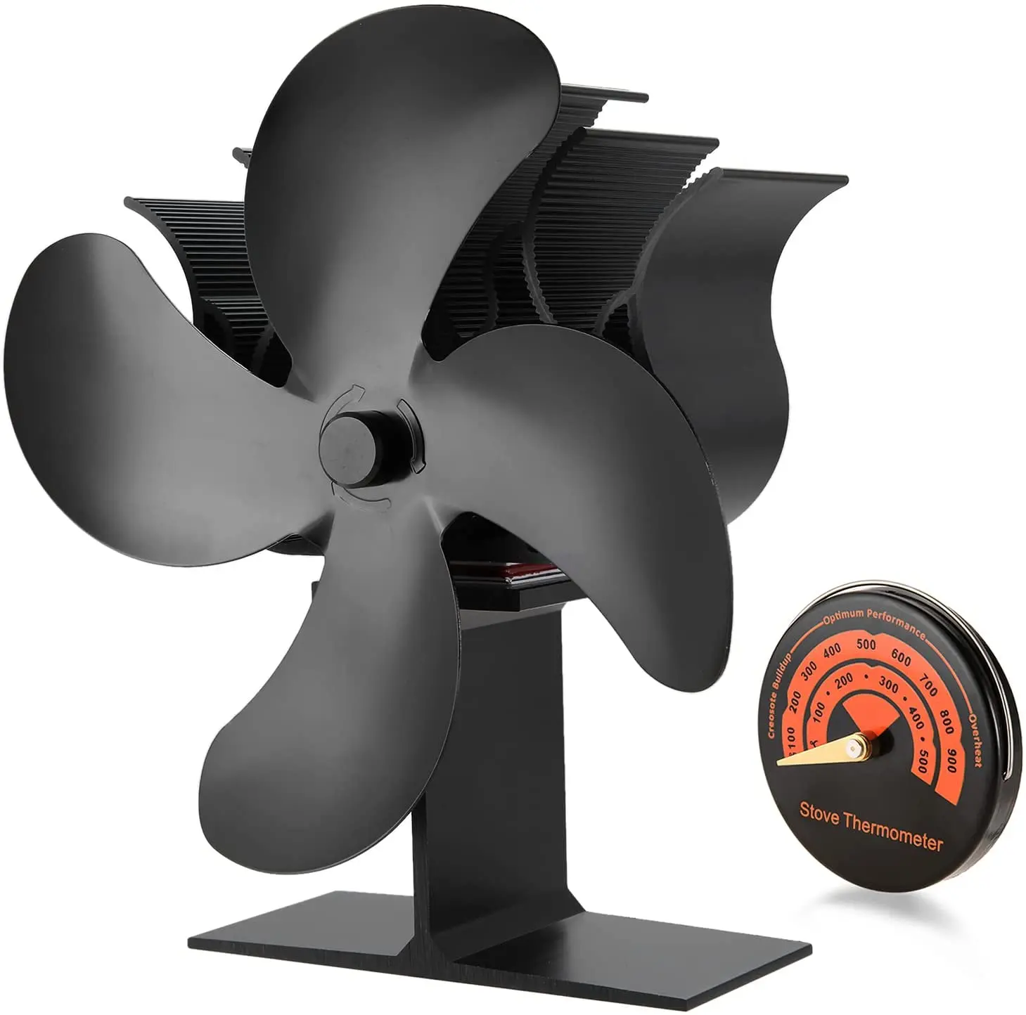 

1 set 4 Blades Heat Powered Stove Fan Quiet Eco fan for gas Log Wood Burner Fireplace Safe Burning Efficient Heat Distribution