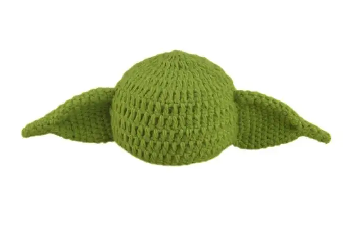 Вязаная Шапка-бини Yoda для младенцев 0-1 месяцев | Детская одежда и обувь