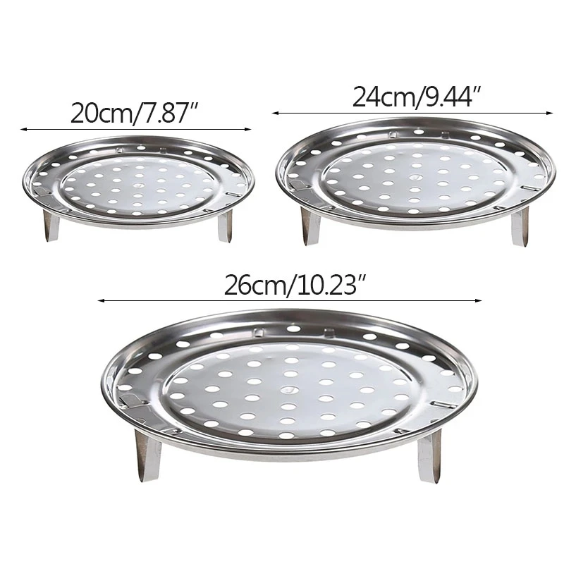 

Steam Rack Kitchen Three-Legged Steamed Buns Steamed Rack Multi-Function Stainless Steel Vegetable Rack Water Shelf Steamer