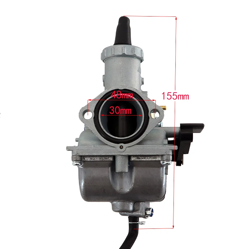 Фото Карбюратор VM26 PZ30 30 мм для YX ZS LF 150 160cc Горизонтальный двигатель CG.CB 200cc 250cc Dirt Pit Bike ATV Quad Мотоциклы №3