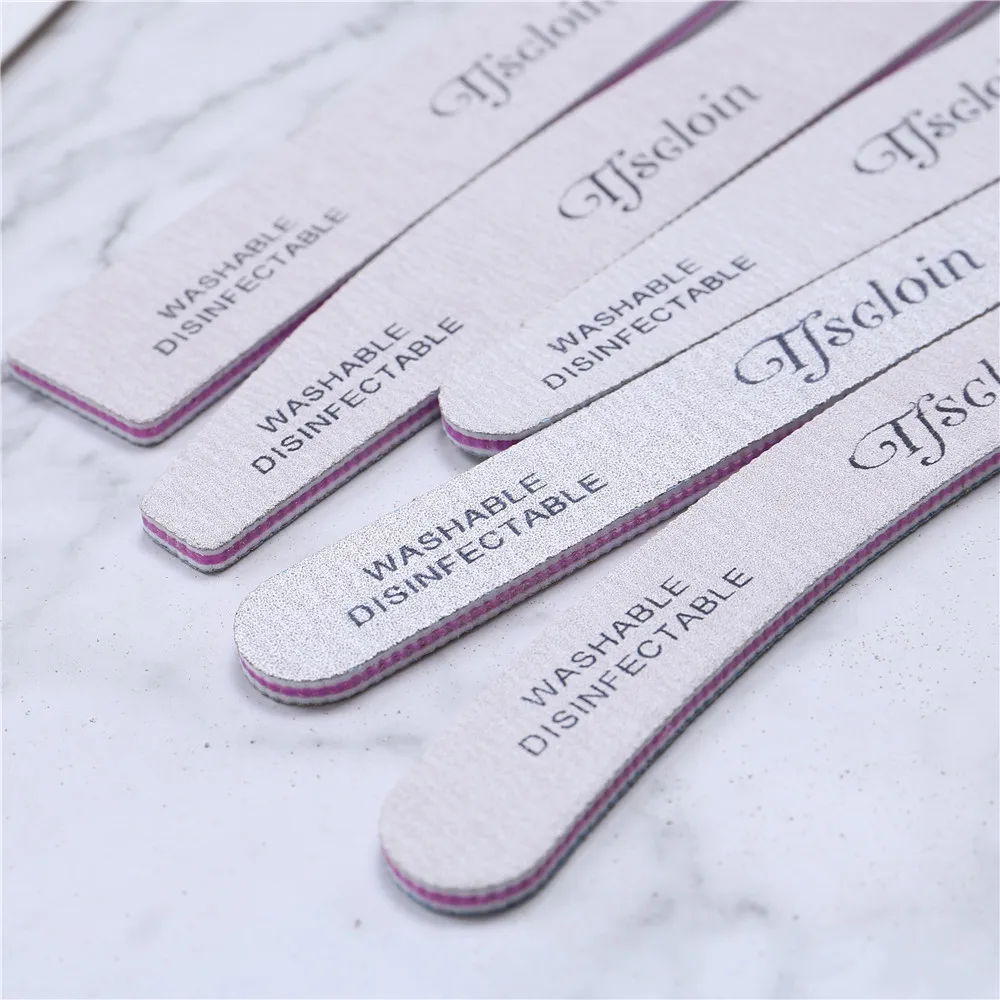 10Pcs/Lot Nail File 100/180 Sanding Buffer Block Sandpaper for gel nails Grit nail tools | Красота и здоровье