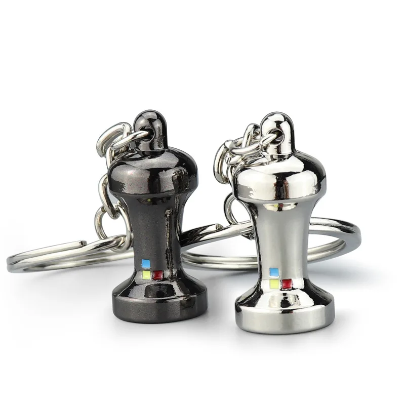 2020 New coffee tools keychain, coffee machine simulation keychain, best gift keychain wholesale