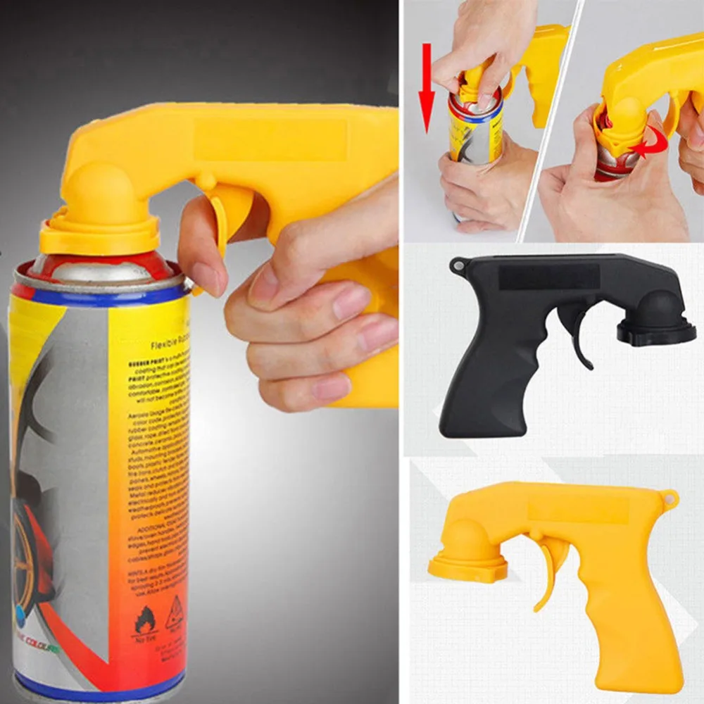 

Car Spray Adaptor Paint Care Aerosol Spray Gun Handle with Full Grip Trigger Locking Collar Car Maintenance Painting Paint Tool