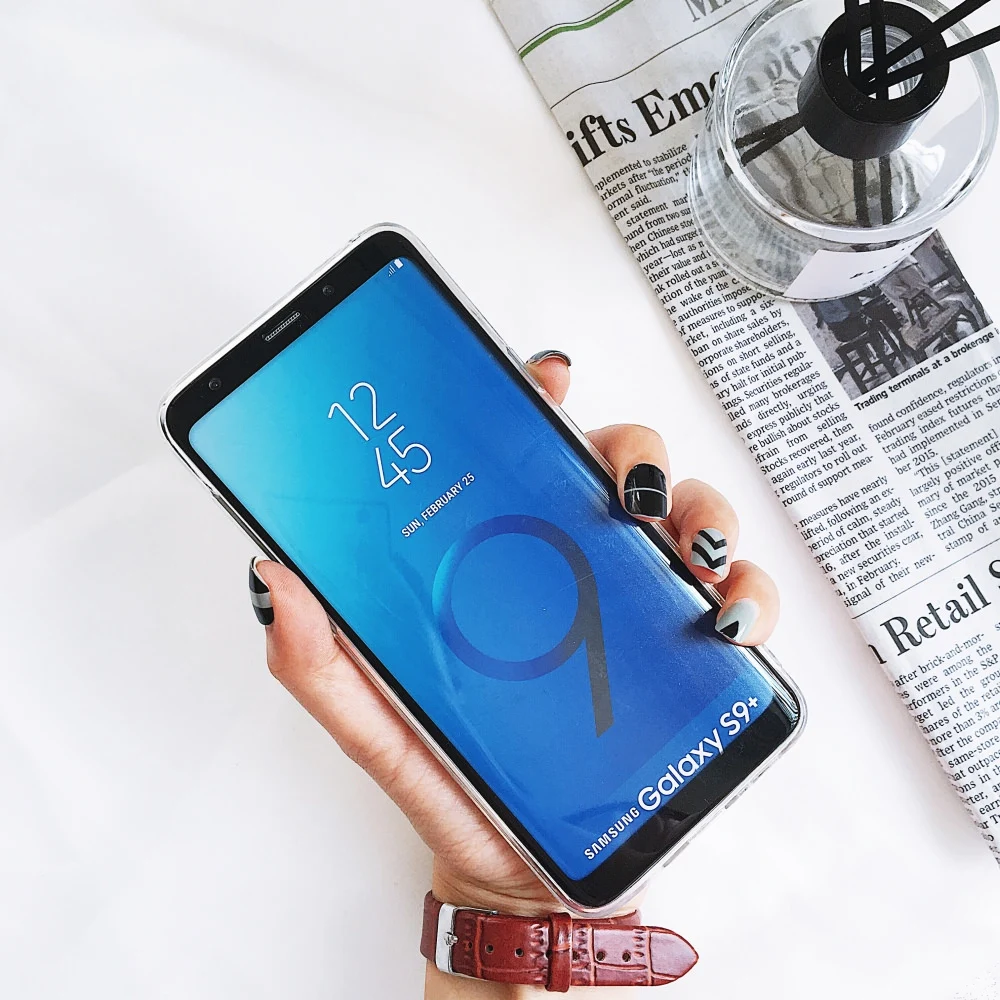 LLZ.COQUE прозрачный мягкий чехол для Samsung A8 A7 A6 тонкий из ТПУ с бриллиантами