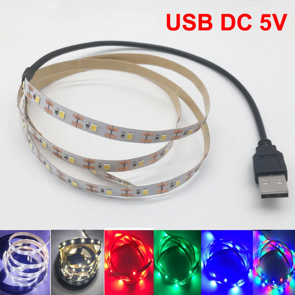 Светодиодная лента RGB/белая/теплого белого цвета 5 В 1/2/3/4 м|Светодиодные ленты| |