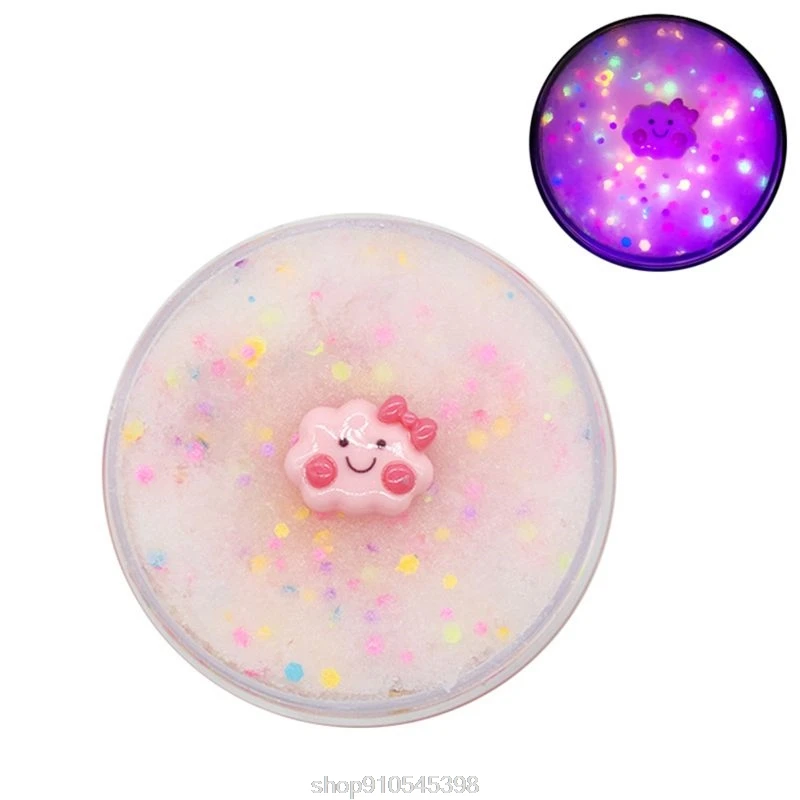 Светящаяся в темноте звезда пушистая пена слайм глина шарик поставки талисманы