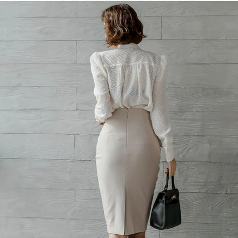 Женский модельный костюм из двух предметов корейский стиль модная рубашка с