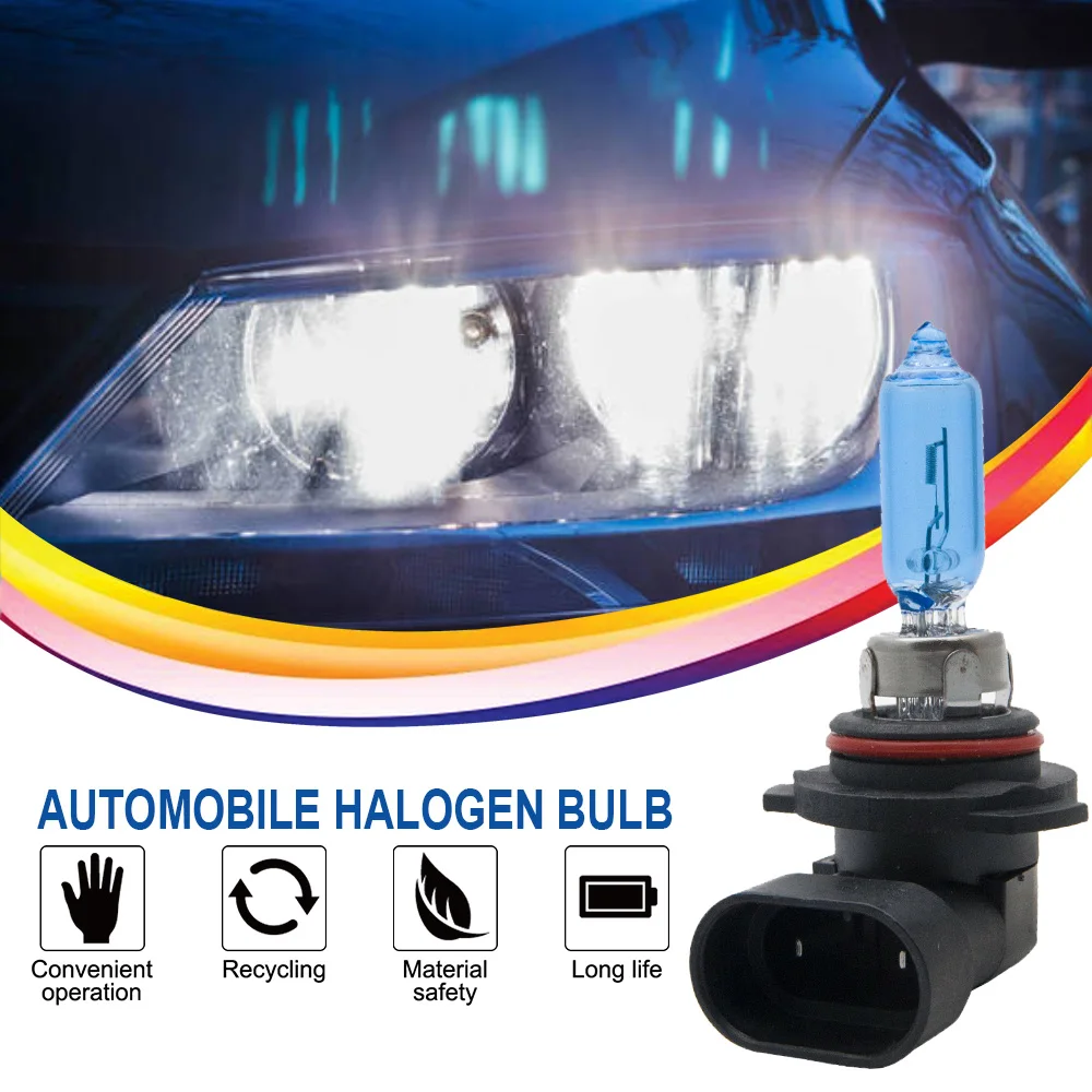 

2pcs 9012 HIR2 PX22D 9012LL 12V 55W 5500K Super White Car Halogen Headlight Bulbs Replacement Car Styling Accessories