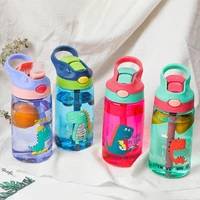 kids water sippy cup creative cartoon baby feeding cups outdoor portable childrens cups with straws leakproof water bottles