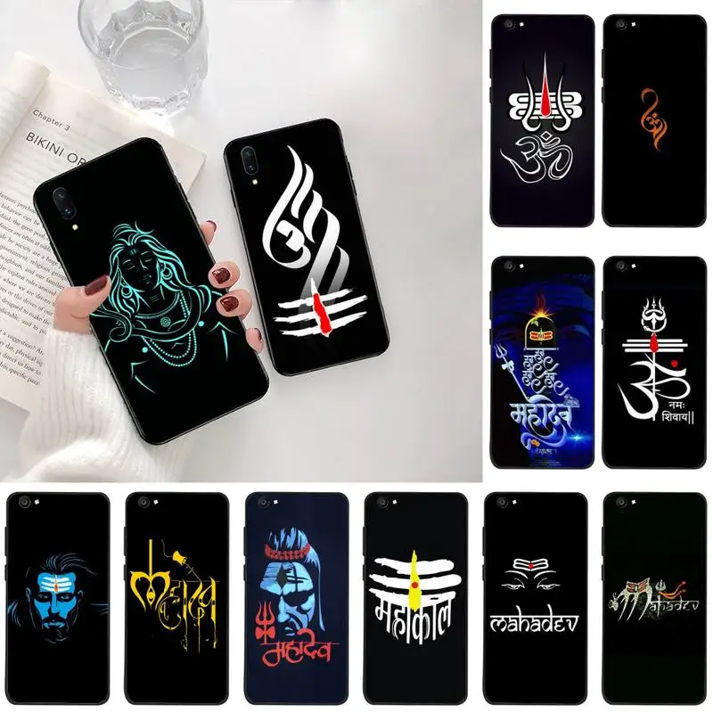 Силиконовая черная лампа Hinduism Lord Shiva Mahakal для Vivo Y91c Y17 Y51 Y67 Y55 Y93 Y81S Y19 V17 vivo s5|Бамперы|