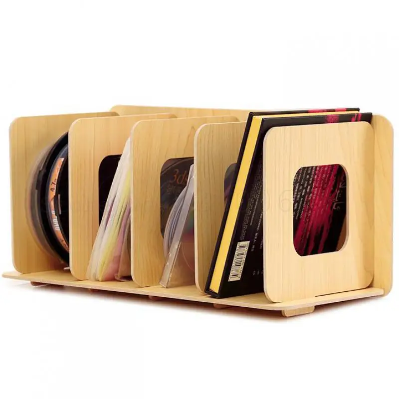 Компакт диск для хранения с деревянной получения Творческий Дисплей шкаф Dvd