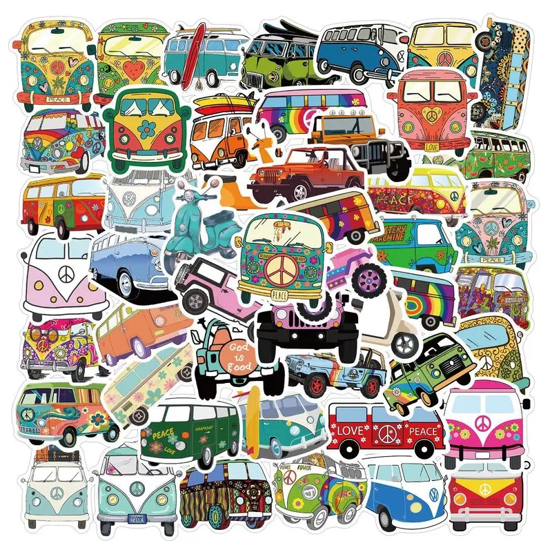 

10/50pcs Hip Hop Style Peace Love Outdoor Bus Bike Graffiti Stickers Waterproof DIY Luggage Laptop Skateboard Car Sticker Decals