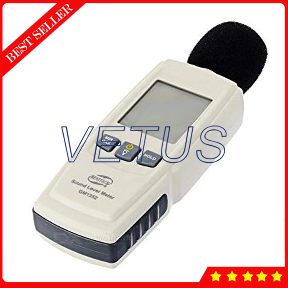 GM1352 Ручной цифровой измеритель уровня звука шума 30 130 дБ в децибелах ЖК экран с