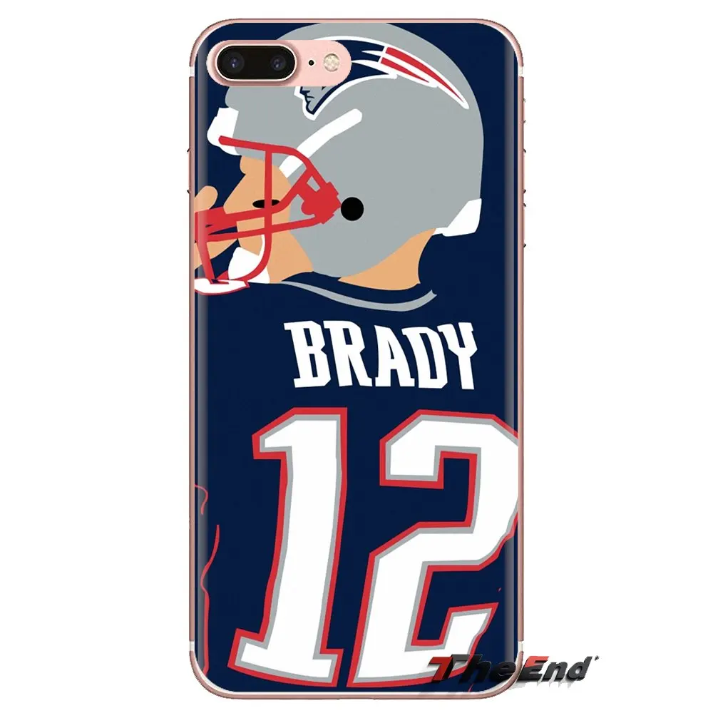 Гибкие Чехлы Tom Brady 12 для iPod Touch Apple iPhone 4 4s 5 5S SE 5C 6 6S 7 8 X XR XS Plus MAX прозрачные мягкие