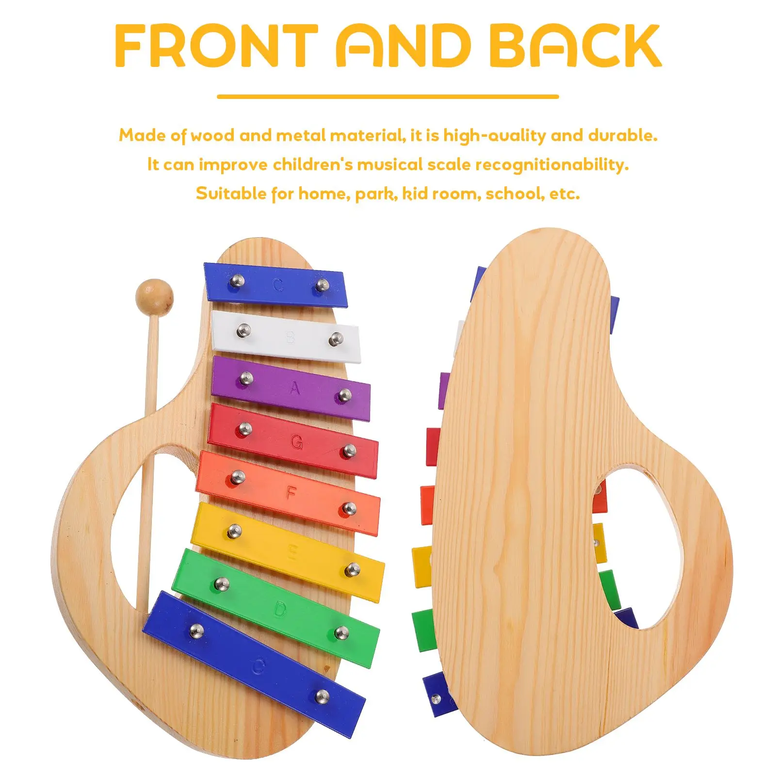 

1Pc Wooden Xylophone 8 Keys Xylophone Kid Hand Knock Xylophone Percussion Toy