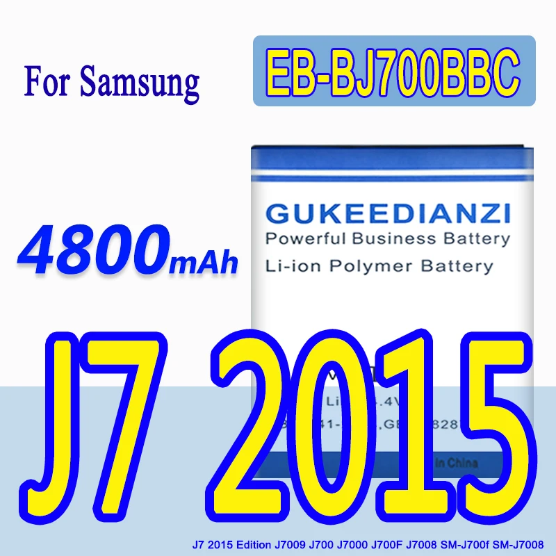 GUKEEDIANZI высокой емкости 4800 мАч аккумулятор телефона EB BJ700BBC для Samsung Galaxy J7 J7000 J700F SM