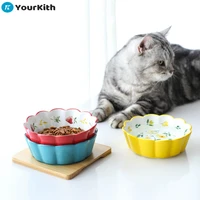 yourkith dog bowl gamelle chien cat bowl gamelle chat ceramic protecting cervical spine cat food dog water food bowl
