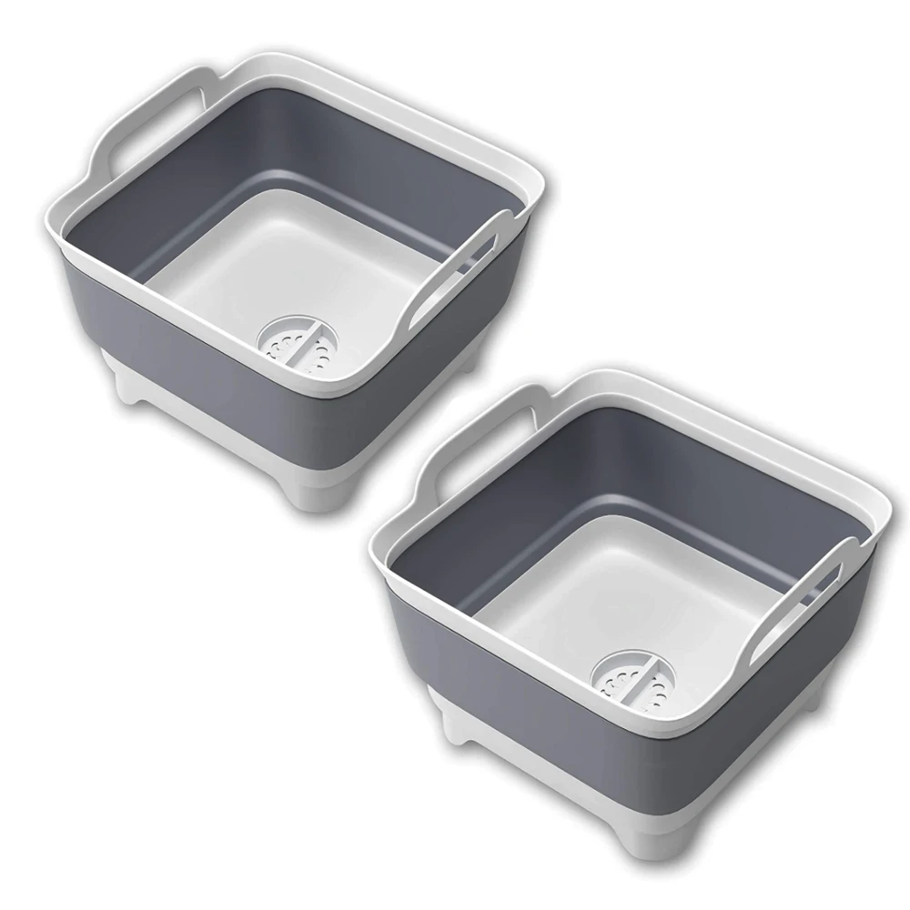 

2 упаковки, Складная Ванна для посуды HPDEAR, портативная раковина, раковина для посуды с сливной заглушкой, Складная Ванна для стирки, складная...
