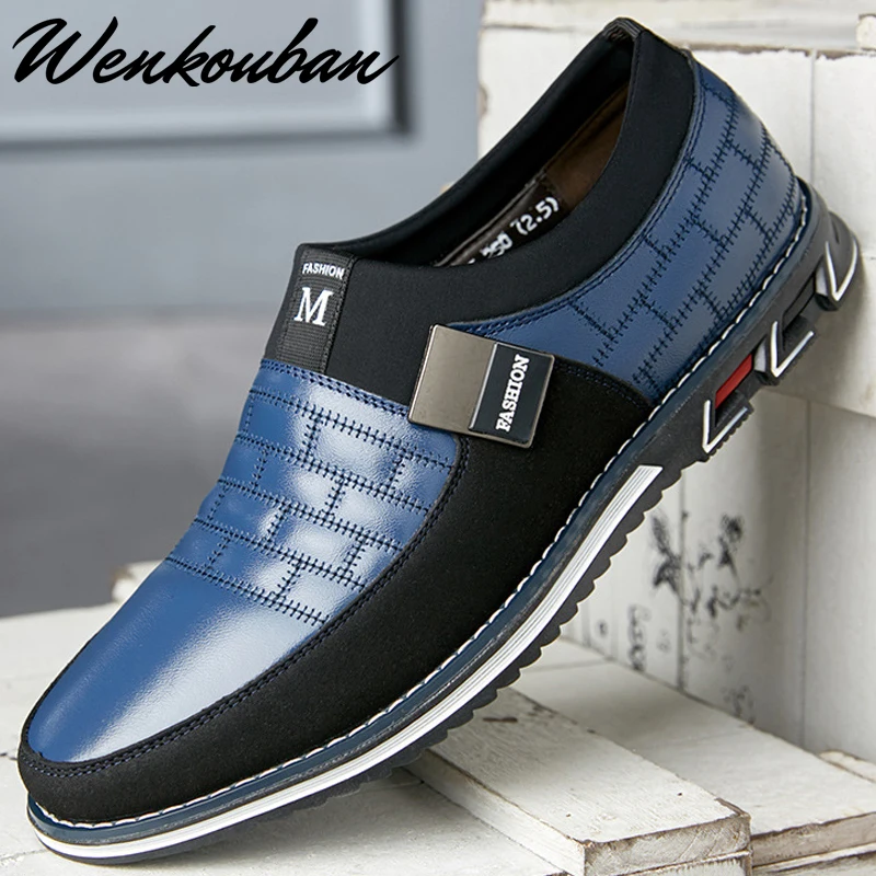Genuine Leather Men Casual Shoes Brand 2019 Mens Loafers Moccasins Breathable Slip on Black Driving Plus Size 38-46 | Обувь