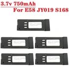 Обновленная литий-полимерная батарея 3,7 в 750 мАч для E58 S168 JY019, запасные части для радиоуправляемого дрона, квадрокоптера, сменная перезаряжаемая батарея, батарея 3,7 в