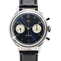 luxury red star mens chronograph mechanical watch st1901 seagull movement 1963 men pilot watch acrylicsapphire swan neck clock