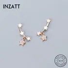 Серьги-гвоздики женские из серебра 925 пробы с цирконием