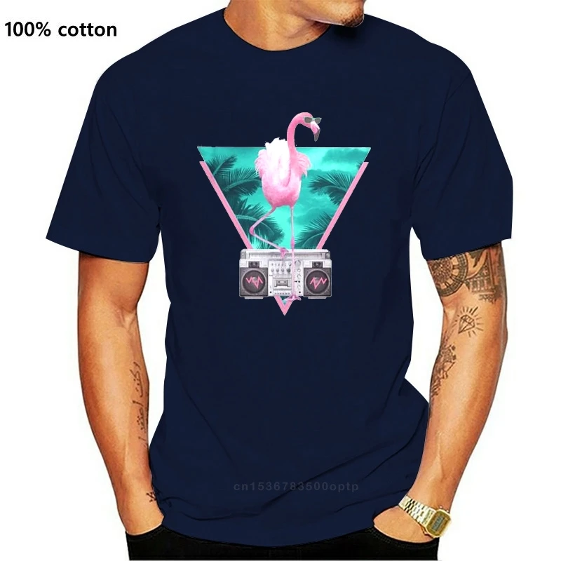 

2019 Summer Fashion Design Miami Flamingo T Shirt For Men Stylish Hip Hop Round Neck T-shirt