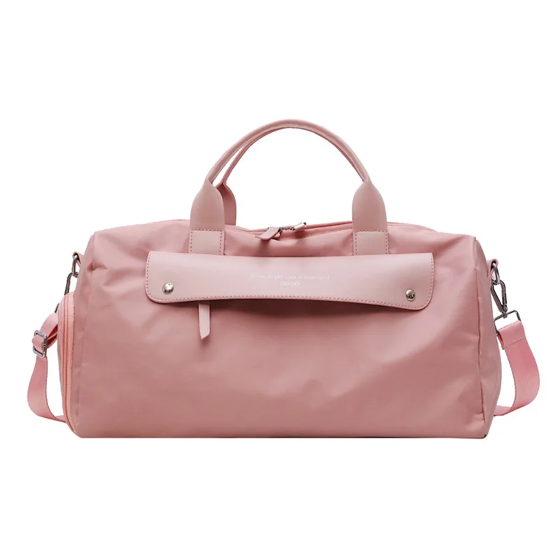 Pink Travel bag Нейлоновая дорожная сумка, Вместительная женская сумка для ручной клади, дорожная сумка, посылка на выходные, Высококачественная женская сумка через плечо - Цвет: Pink Travel bag