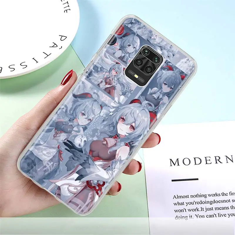 Luxury Phone Case for Xiaomi Redmi Note 10 9S 11 9T 9 8 Pro 8T 7 9A 9C 10C K50 Genshin Impact Anime Bumper Cover Coque Fundas