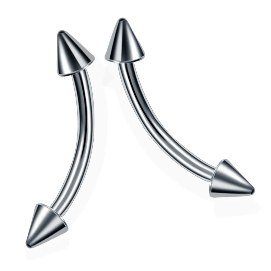 Серьга гвоздик из титана G23 с шариком ювелирное изделие для пирсинга бровей