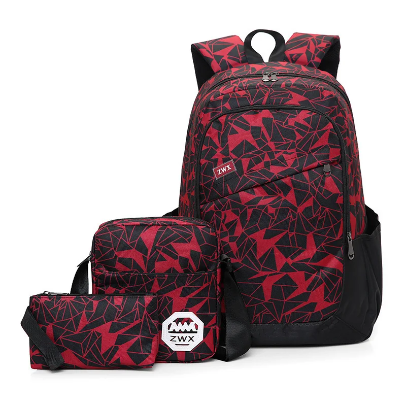 3pcs nylon Fashion Camouflage Boys School Bags Capacity Backpack For Teenagers grils Student Book Bag Men School Backpack Women