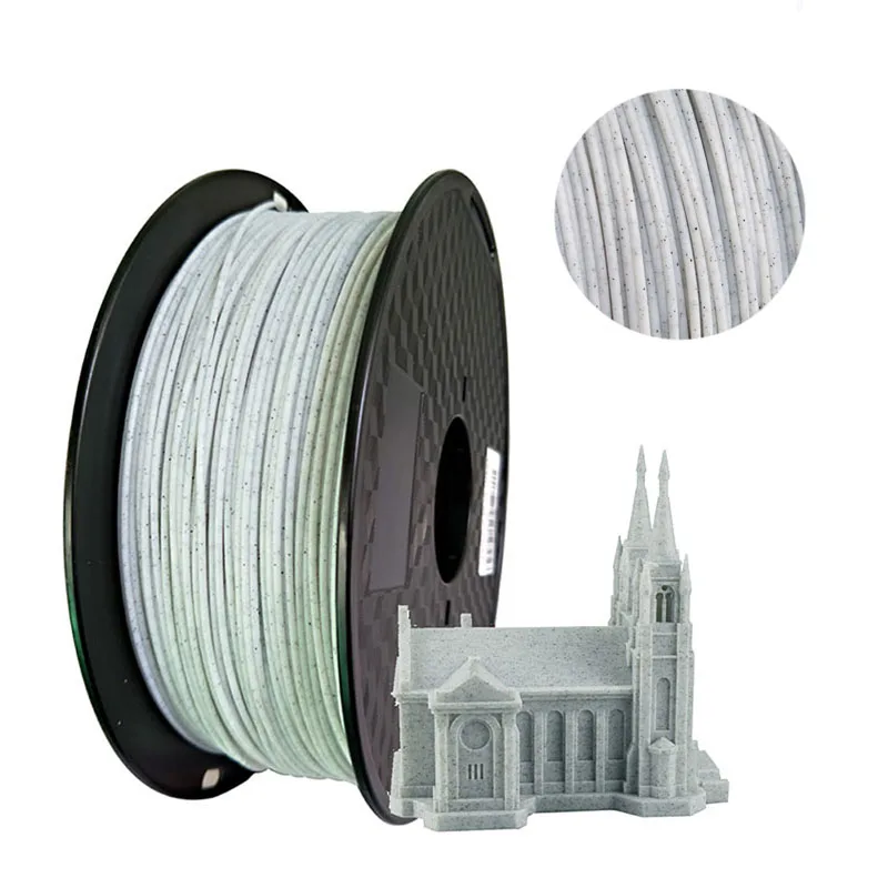 PLA 3D Printer Filament 1.75mm 1Kg/500g/250g Marble Stone Wire Rock Texture Plastic Printing Material for 3D Pen Printe Statue