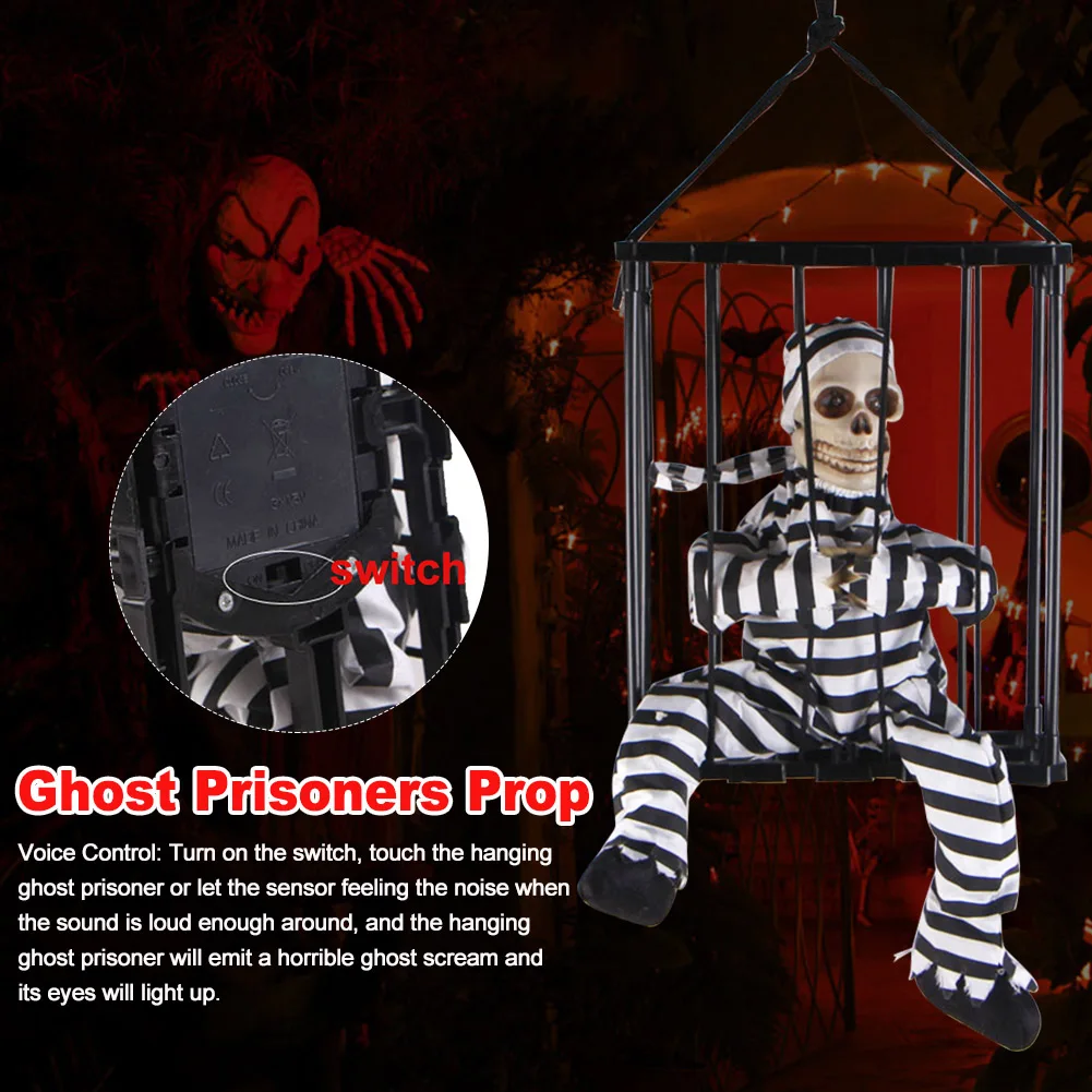 Призрак пленные Опора светящийся глаз бар датчик движения дом с привидениями КТВ