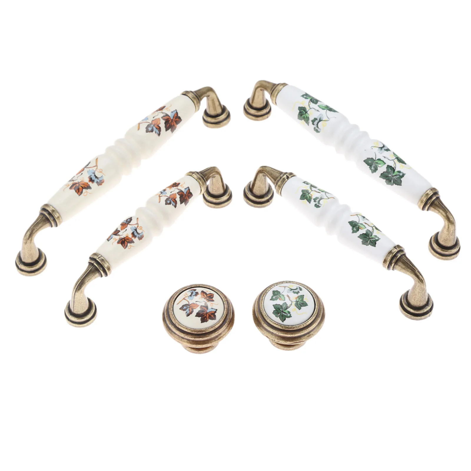 DRELD Vintage Rural Ceramic Drawer Cupboard Door Furniture Handles Cabinet and Knobs Dresser Kitchen Pull +M4x25mm Screw | Обустройство