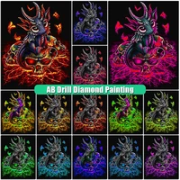 new ab drill diamond painting animal many color diamont embroidery baby dragon pictures mosaic handmade cross stitch home decor