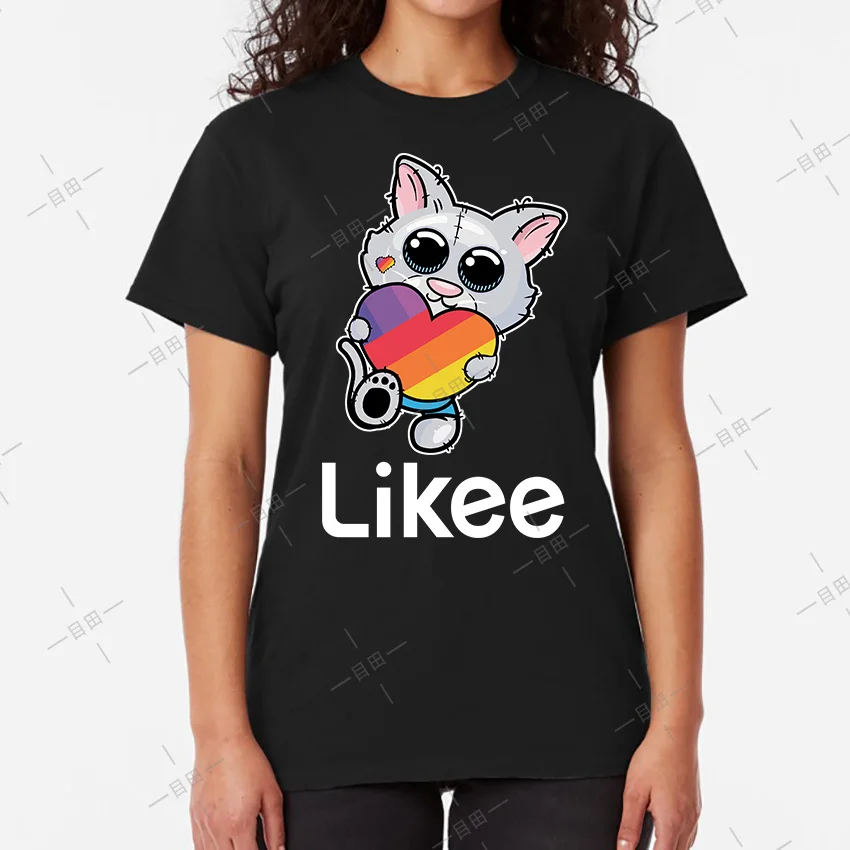Likee футболка для приложения likee heart ca 2020 классная подарочные футболки|Мужские