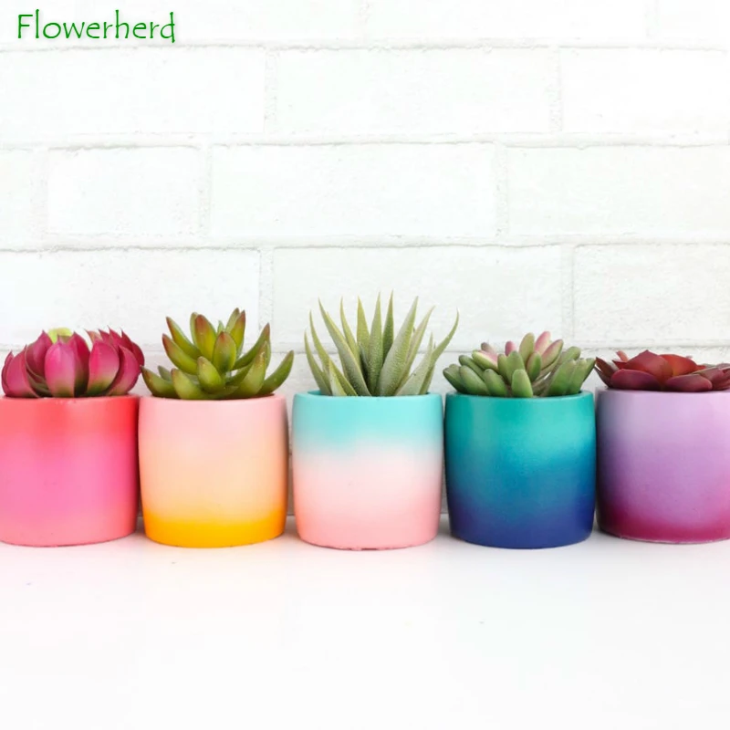 Форма для растений суккулентов горшков цветов бетонная форма с 4 отверстиями