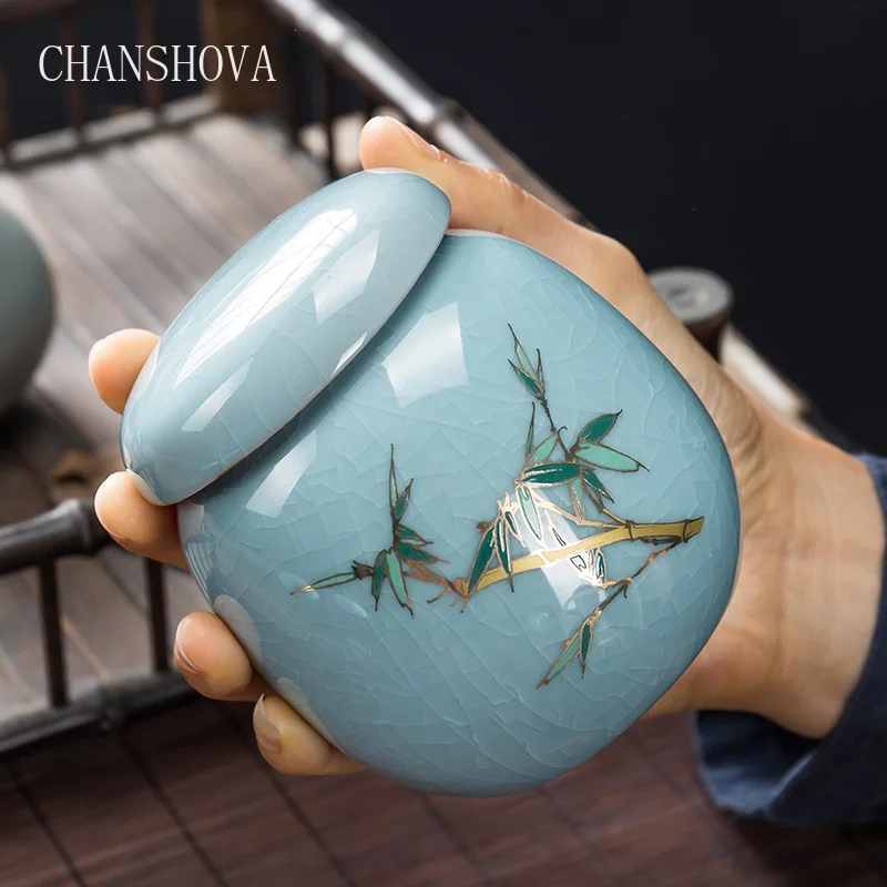 CHANSHOVA Традиционный китайский стиль несколько узоров Crackle керамическая коробка