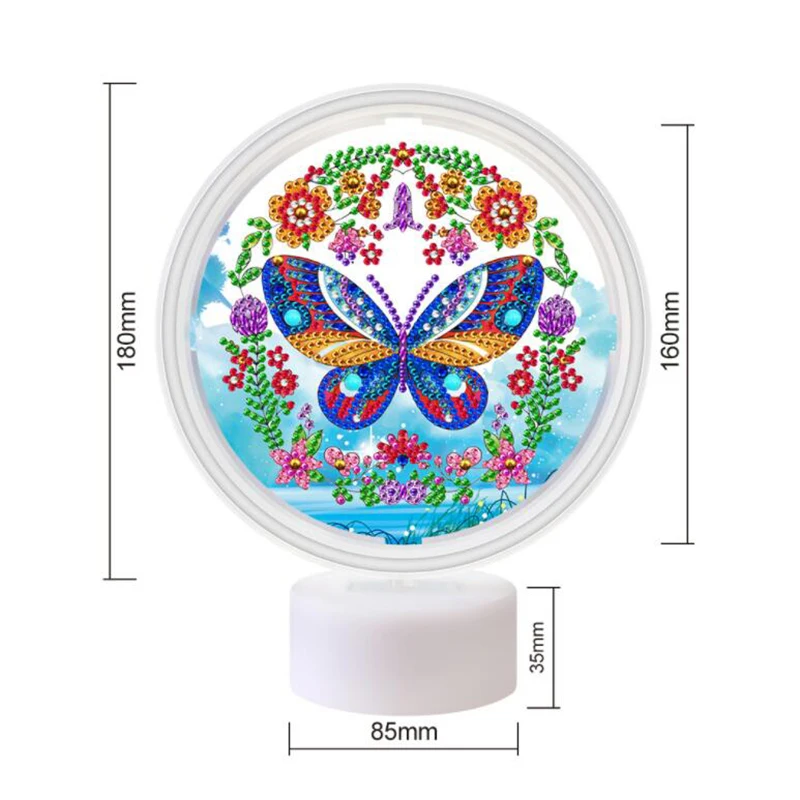 

Led Night Light DIY Diamond Painting Butterfly Santaclus Ringbell Crystal Drill Rhinestone Chrismas Newyear Home Decoration Gift
