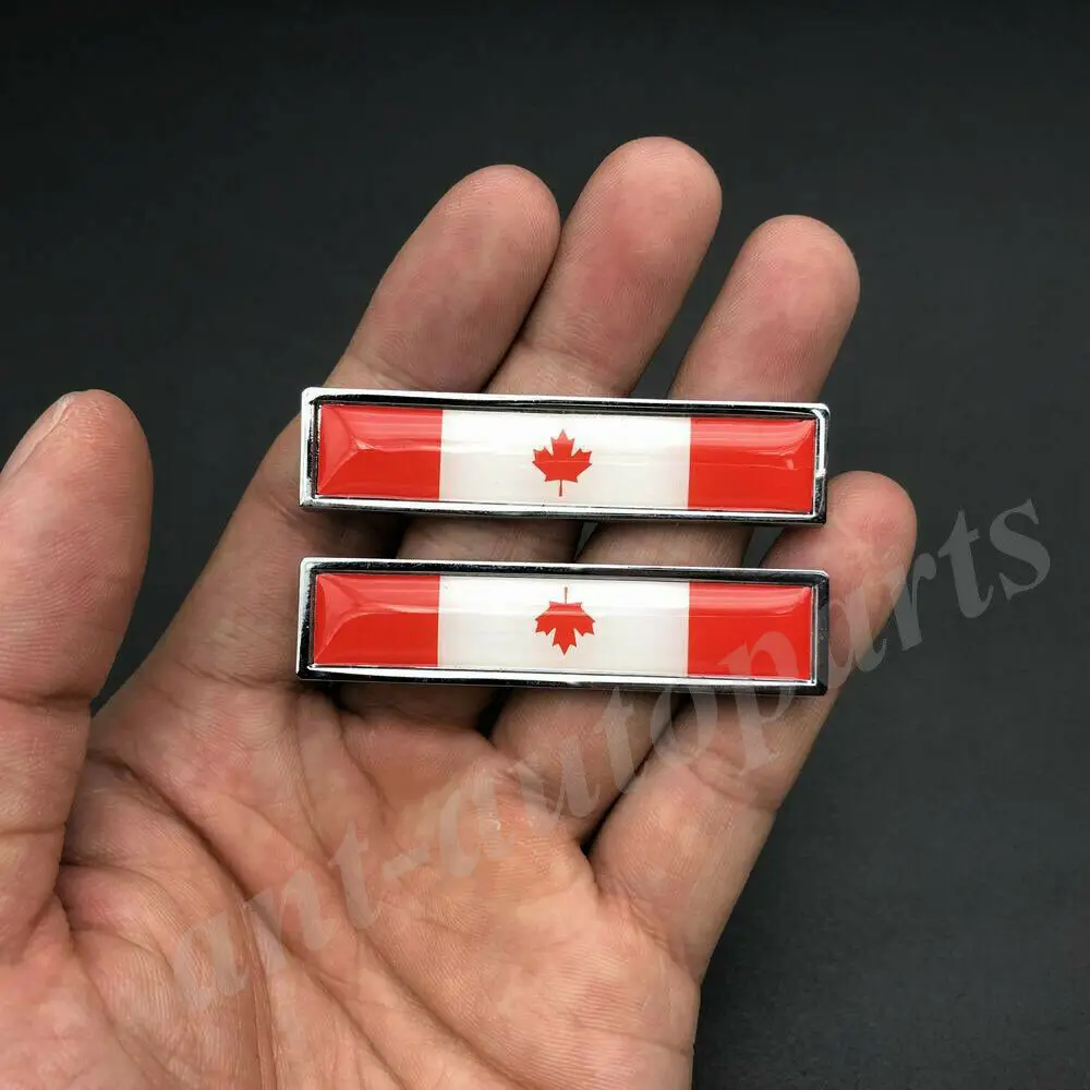 2x Металлический канадский флаг эмблема автомобиля значок наклейка на мотоцикл
