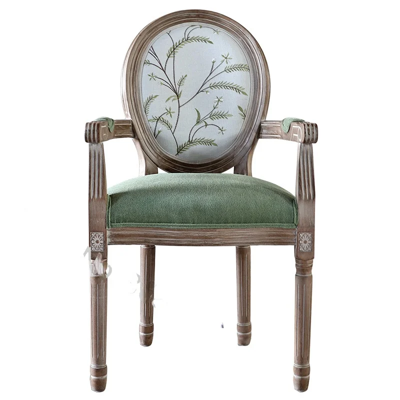 

European Retro Solid Wood Dining Chair Ins Type Fashion Restaurant Hotel Diffuse Cafe New Chinese Nordic Designer Chair