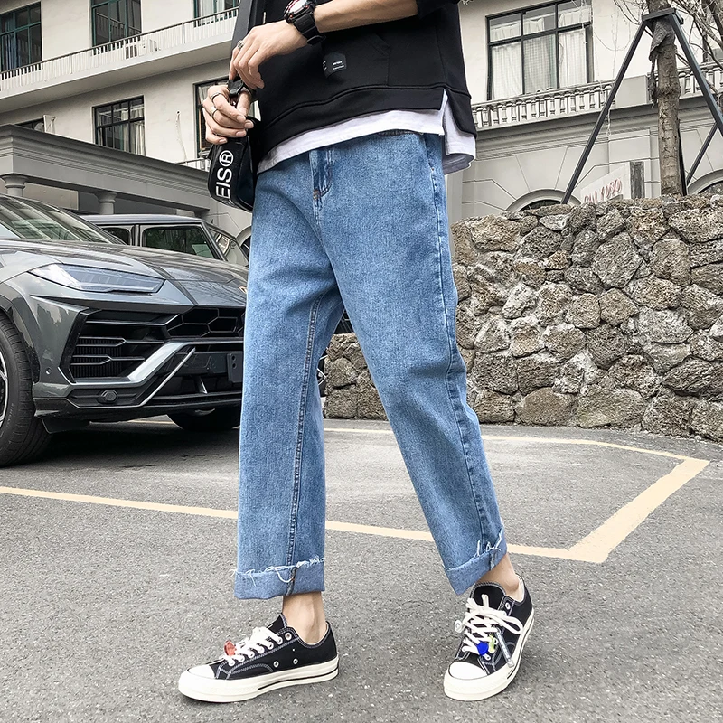 Мужские джинсы с широкими штанинами Willow тонкие свободные прямые повседневные в