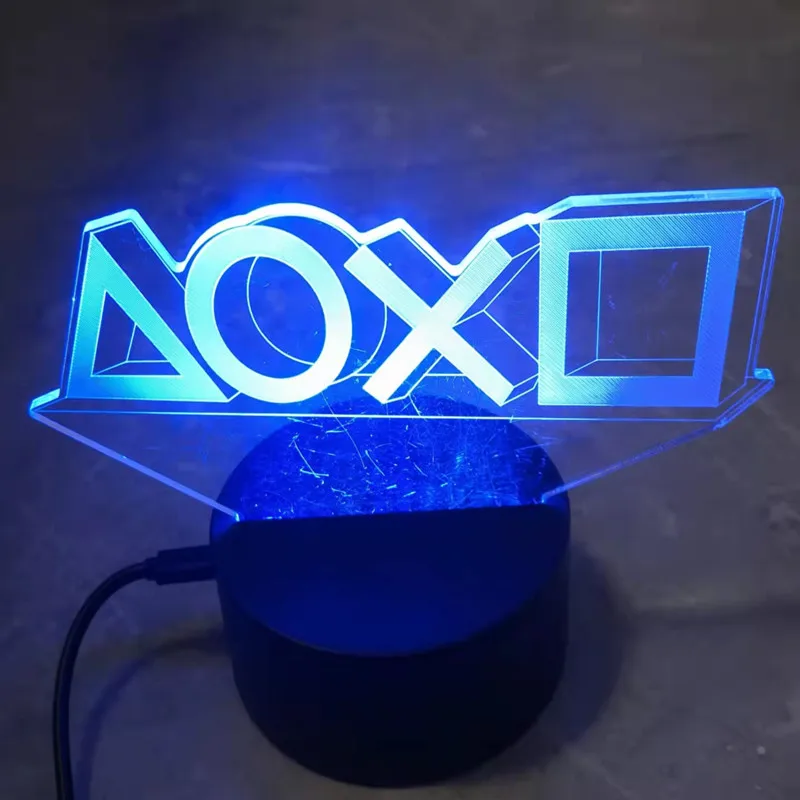 

красочные огни светодиодный ночник спальня ночник значок ps4 ночник игровой логотип ночник детская комната usb прикроватный светильник 3d ноч...